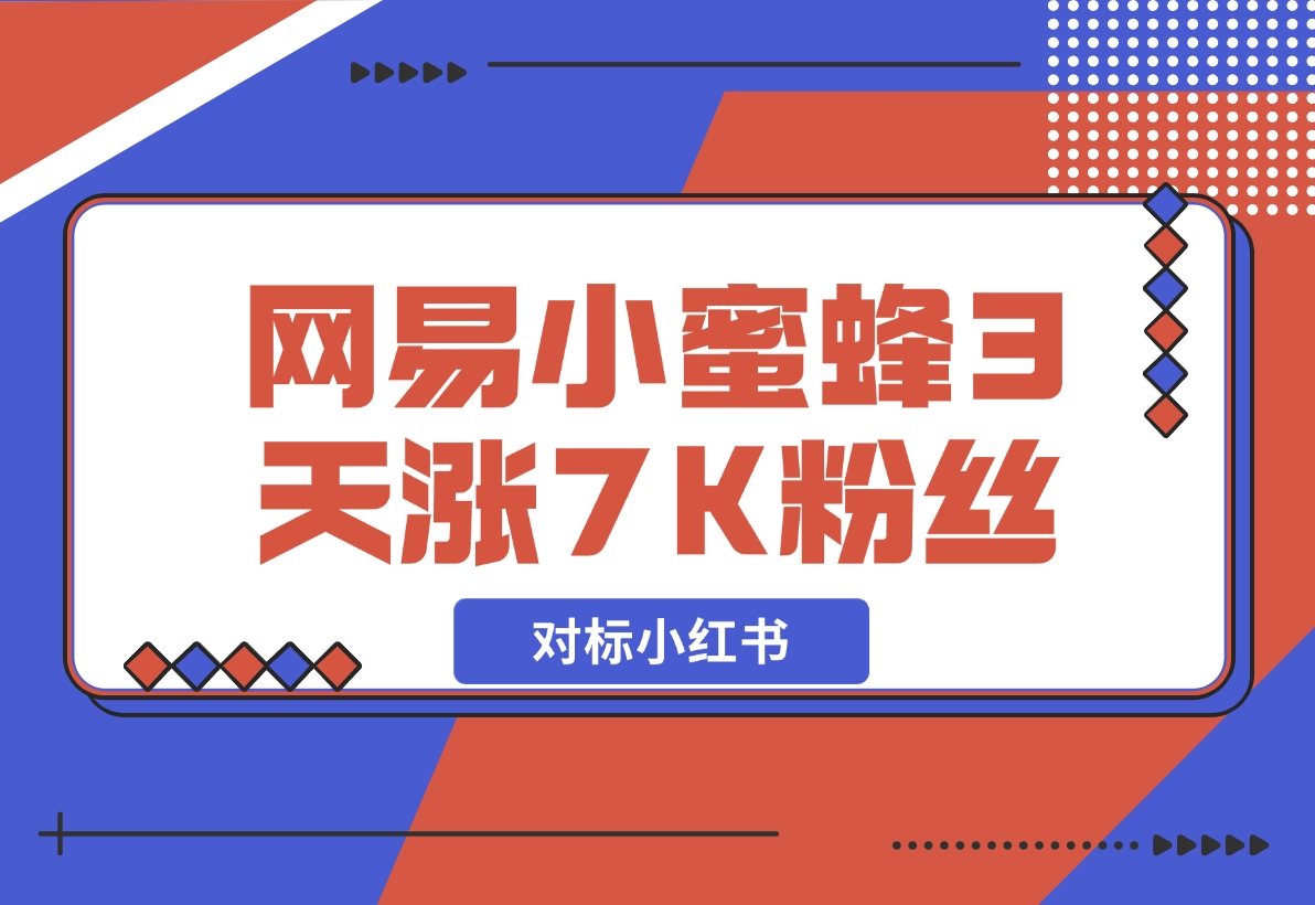 【2024.12.05】网易小蜜蜂（对标小红书），3天暴涨7000+粉丝教程-小鱼项目网